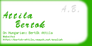 attila bertok business card